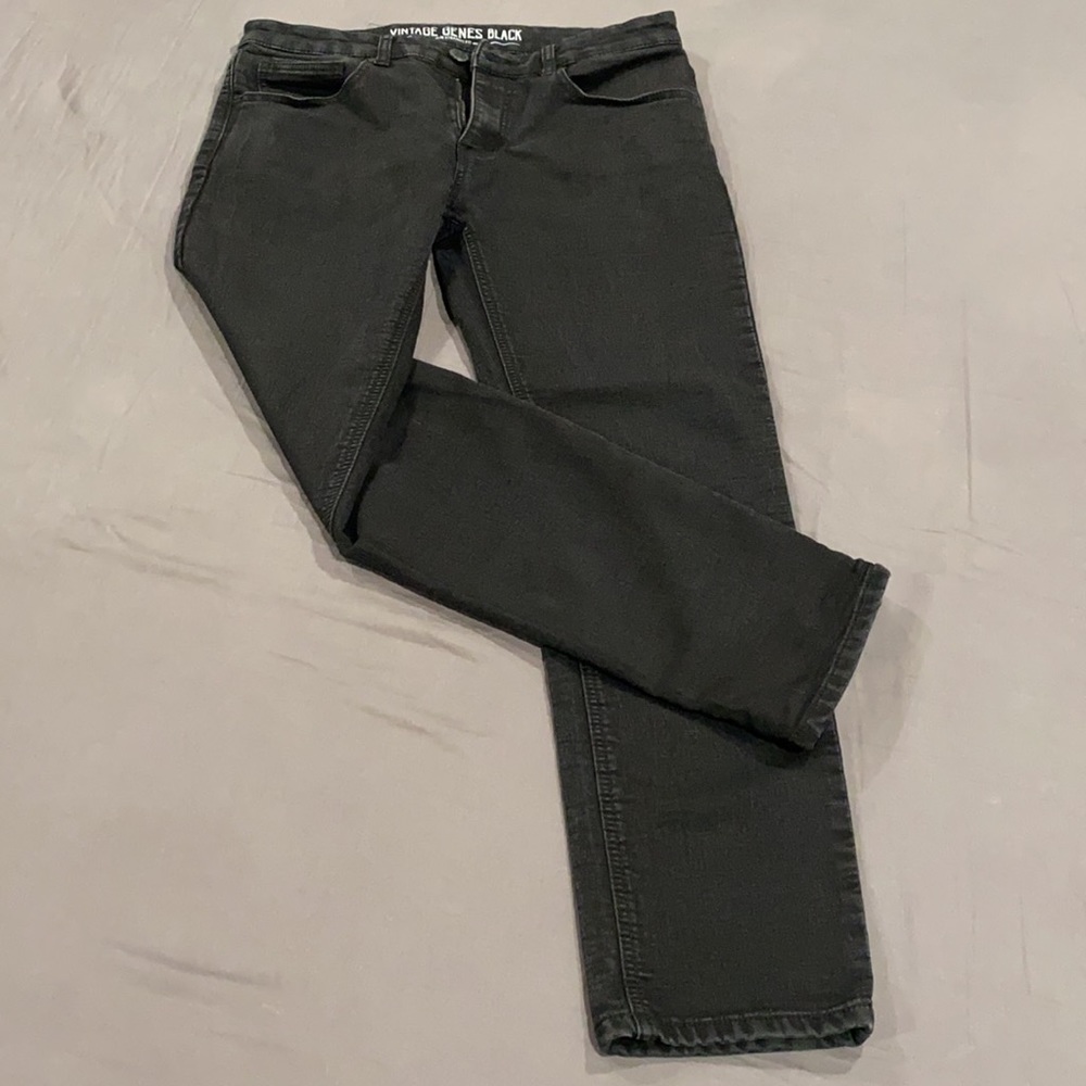 Black denim jeans